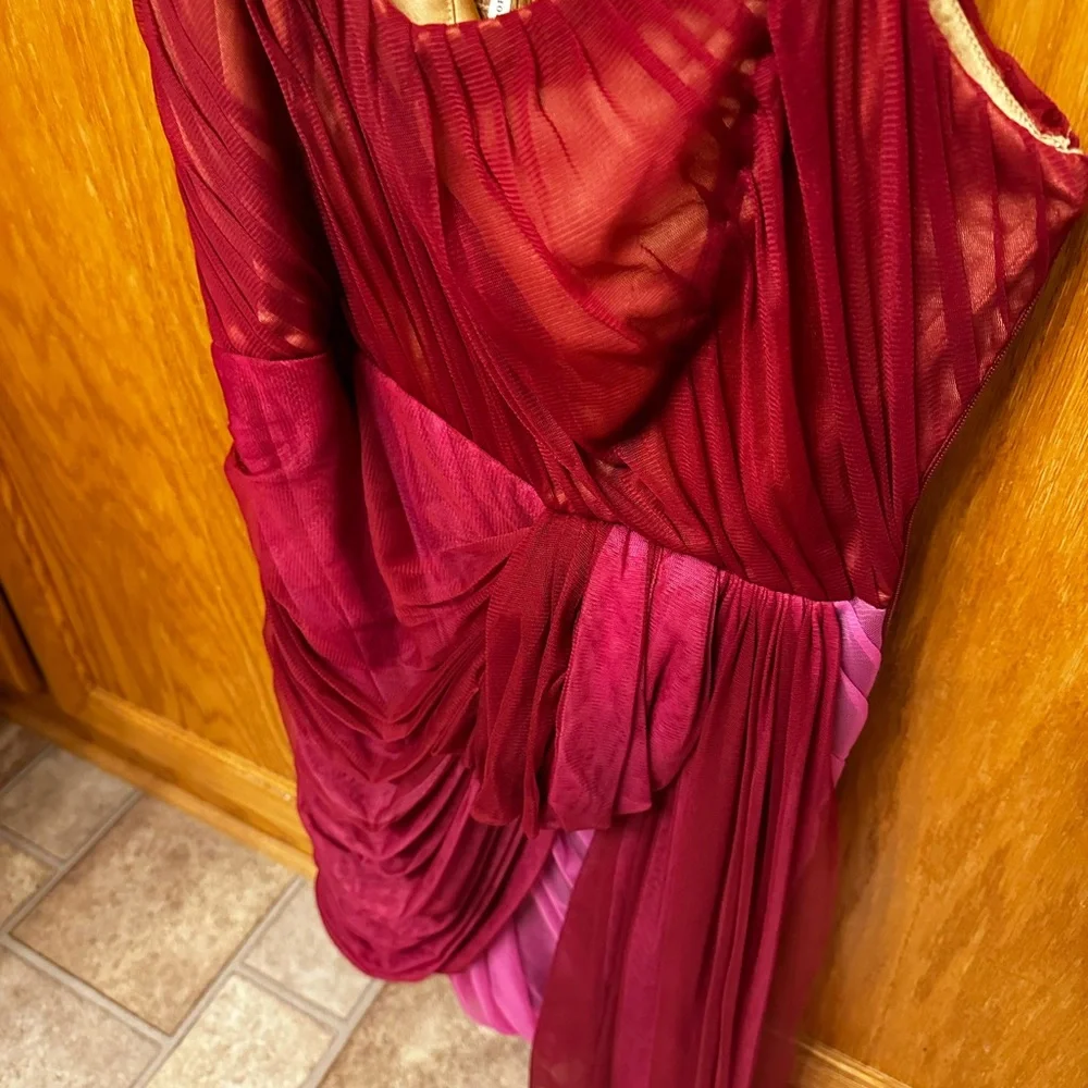 NWT Anthropologie Structured Tulle Dress Pink/Rose - Picture 6 of 10